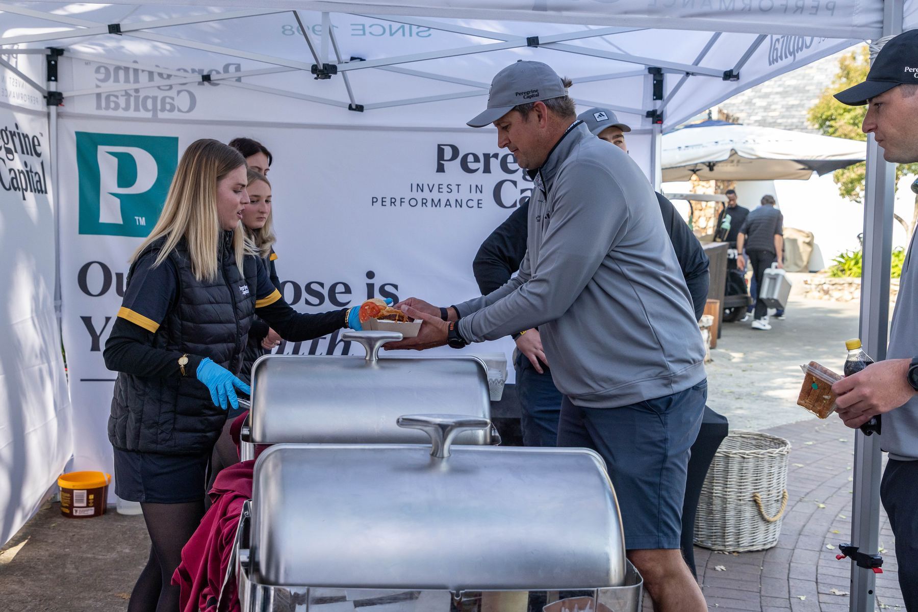StuSta staff serving food to guests